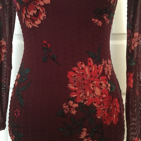 NWT! Price Drop! Floral Print-Dot Mesh Dress w/ Mask! - Picture 7 of 14